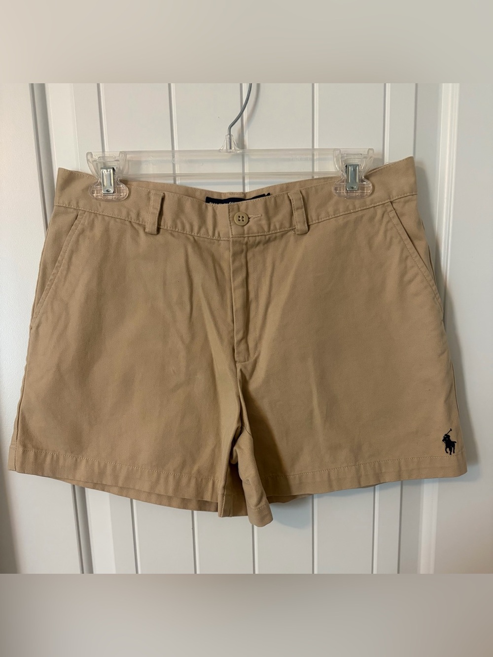 Ralph Lauren Sport Tan Flat-Front 100% Cotton Shorts